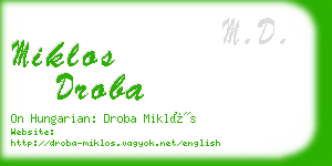 miklos droba business card